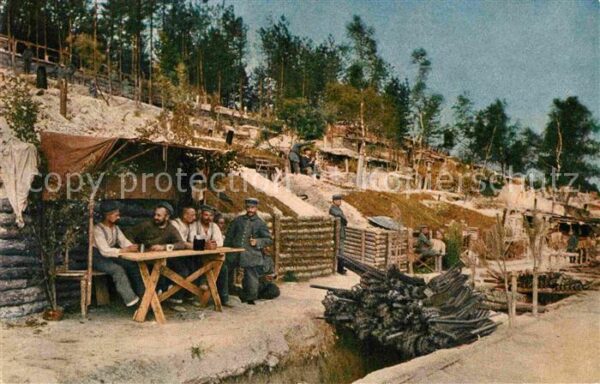 Militaria Soldatenleben Truppenlager im Hexenkessel Unterstand
