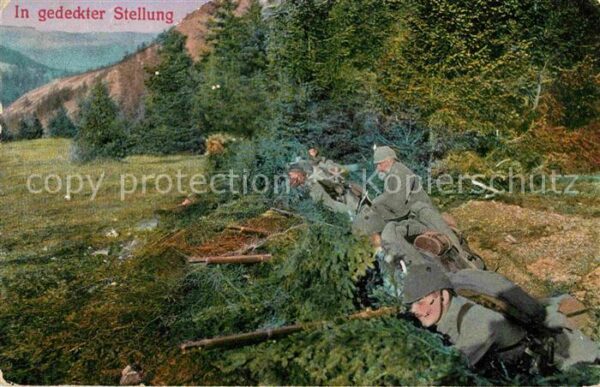 Militaria Schuetzengraben WK1 Künstlerkarte