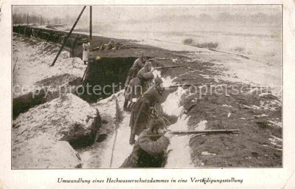 Militaria Schuetzengraben Bromberg Hochwasserschutzdamm Verteidig