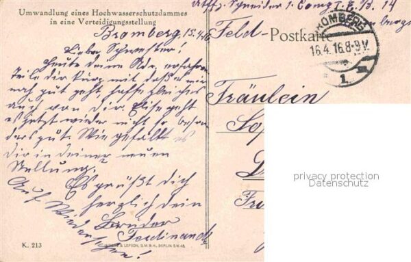 Militaria Schuetzengraben Bromberg Hochwasserschutzdamm Verteidig – Bild 2