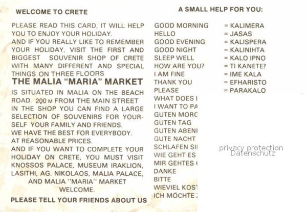 Kreta Crete Malia Maria Market – Bild 2