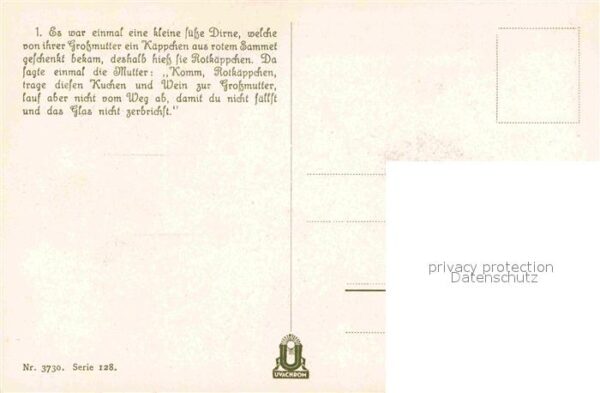 Maerchen Sagen Rotkäppchen Brüder Grimm Otto Kubel Nr. – Bild 2