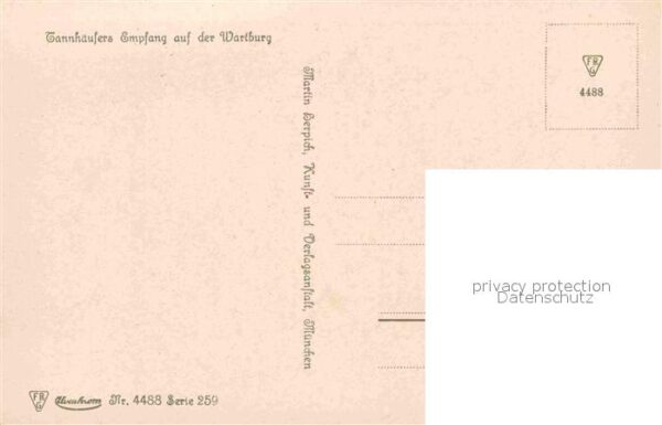 Sagen Maerchen Tannhäuser Empfang auf der Wartburg Nr. – Bild 2