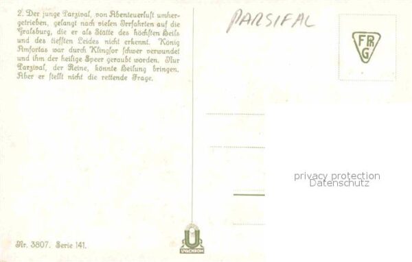Sagen Maerchen Parzival Nr. 3807 Serie 141 – Bild 2