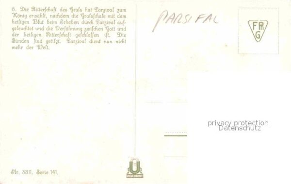 Parsifal Wagner Richard Ritterschaft des Grals Nr. 3811 Serie 1 – Bild 2