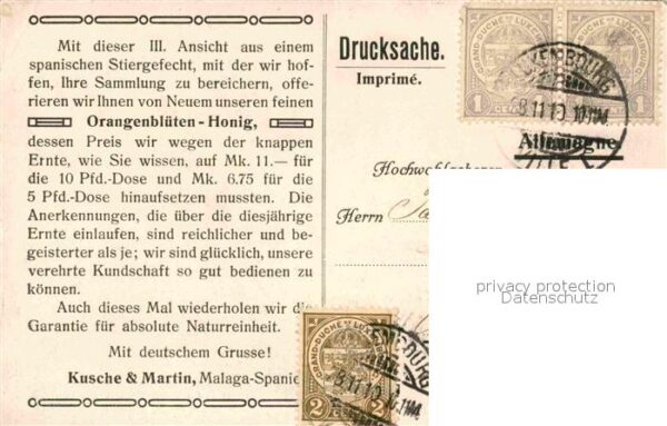 Stierkampf Spiel mit dem Mantel Werbung Kusche & M – Bild 2
