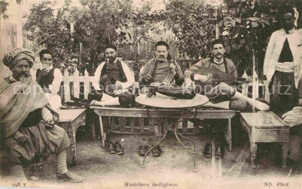 Typen Arabien Musiciens Indigenes Musikinstrumente
