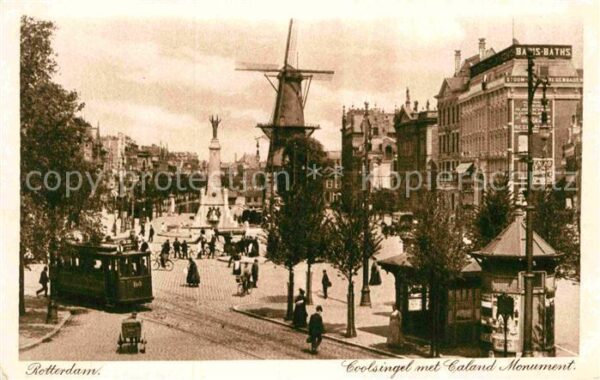 Strassenbahn Rotterdam Coolsingel Caland Monument