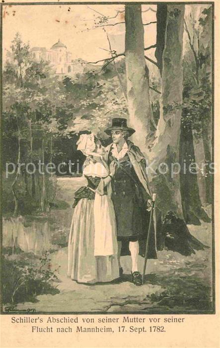 Schiller Friedrich Abschied von seiner Mutter 17. Septembe
