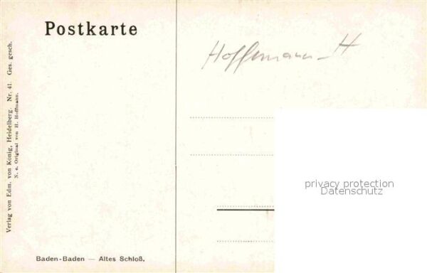Hoffmann Heinrich Baden-Baden Altes Schloss – Bild 2