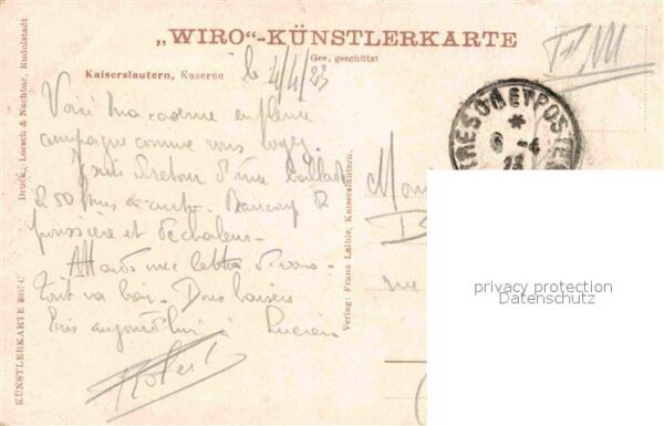 Verlag WIRO Wiedemann Nr. 3057 C Kaiserslautern Kaserne – Bild 2