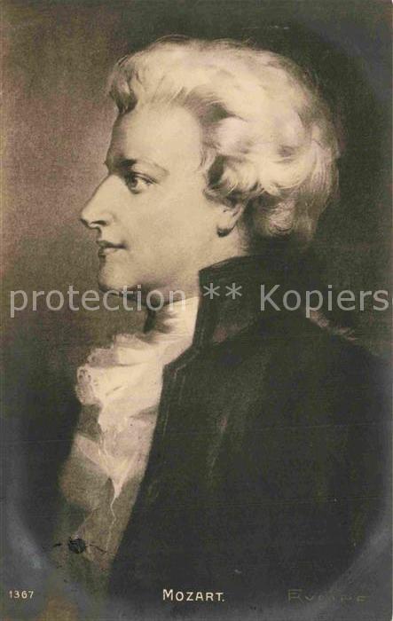 Mozart Wolfgang Amadeus Künstlerkarte Rumpf