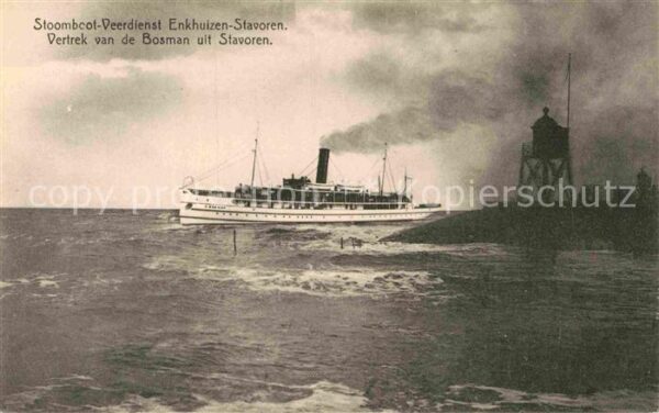 Dampfer Oceanliner Bosman Stoomboot-Veerdienst Enkhuizen-S