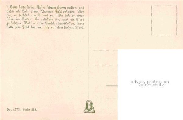 Maerchen Sagen Hans im Glück Brüder Grimm G. Hinke Nr. – Bild 2
