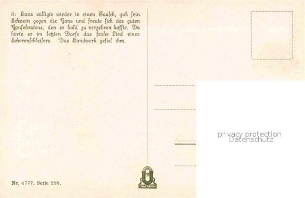 Maerchen Sagen Hans im Glück Brüder Grimm G. Hinke Nr. – Bild 2