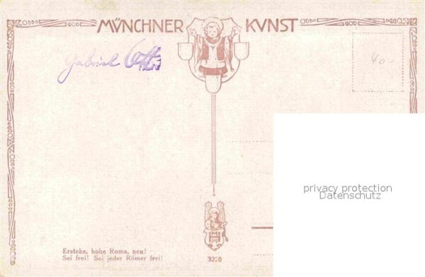 Verlag Muenchner Kunst Nr. 3220 Rienzi's Gebet – Bild 2