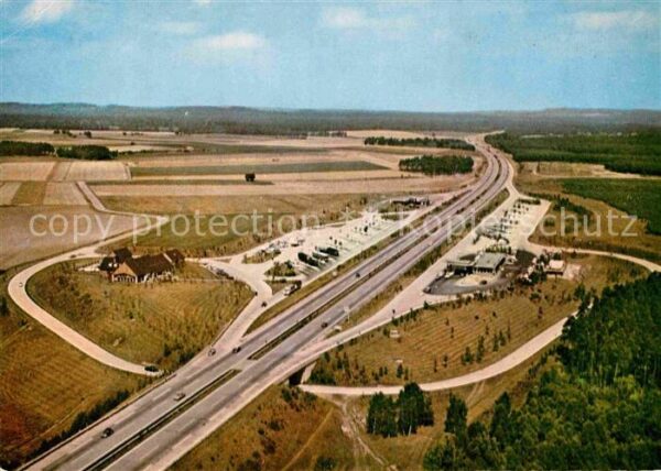 Autobahn B.A.B. Raststätte Brunautal Fliegeraufn