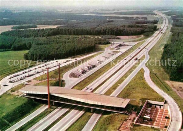 Autobahn Brückenrasthaus Dammer Berge Fliegerauf