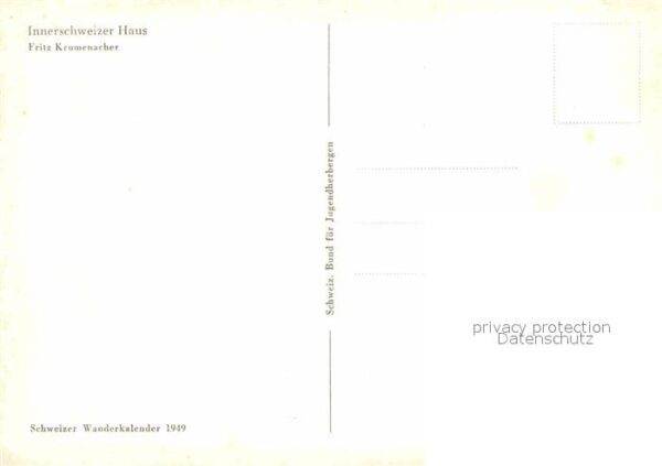 Kuenstlerkarte Fritz Krumenacher Innerschweizer Haus – Bild 2