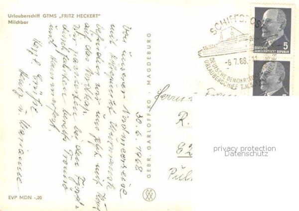Motorschiffe GTMS Fritz Heckert Milchbar – Bild 2