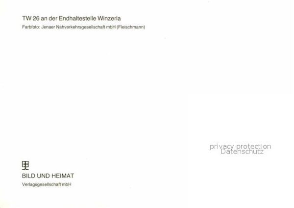 Strassenbahn TW 26 Endhaltestelle Winzerla – Bild 2