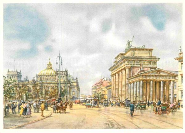 Kuenstlerkarte Wolfgang Tritt Berlin Brandenburger Tor