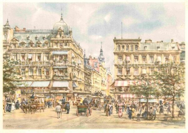 Kuenstlerkarte Wolfgang Tritt Berlin Unter den Linden