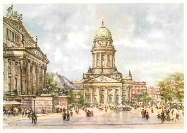 Kuenstlerkarte Wolfgang Tritt Berlin Gendarmenmarkt