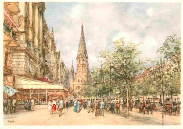 Kuenstlerkarte Wolfgang Tritt Berlin Kurfürstendamm