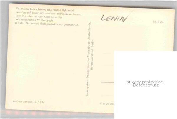 Politiker Lenin Valentina Tereschkowa Valeri Byko – Bild 2