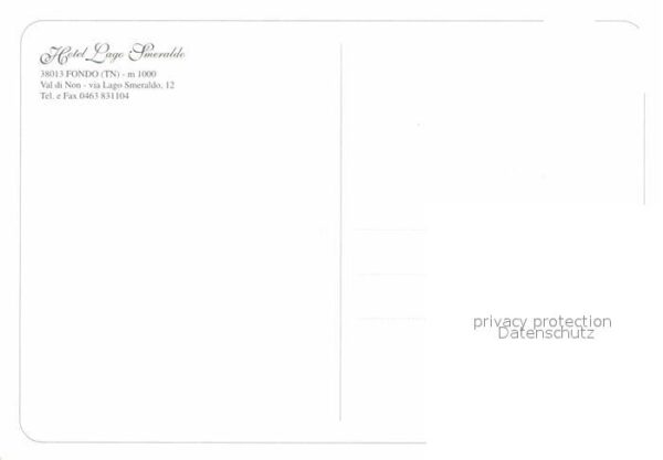 Fondo Trentino Hotel Lago Smeraldo Wappen Familie Kess – Bild 2