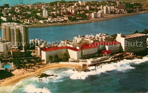 San Juan Puerto Rico Fliegeraufnahme Condado Beach Hotel
