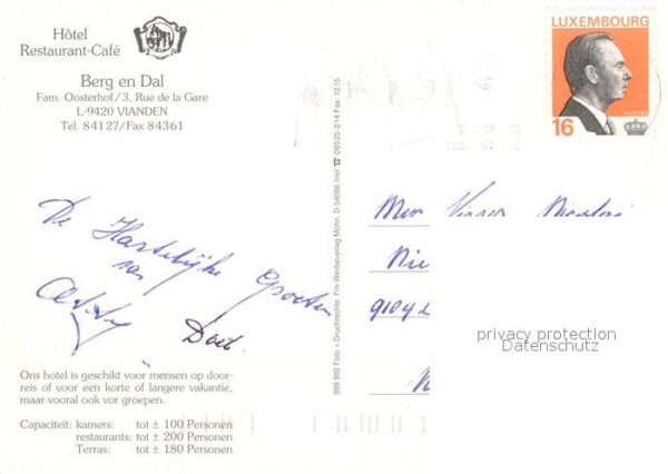 Vianden Hotel Berg en Dal – Bild 2