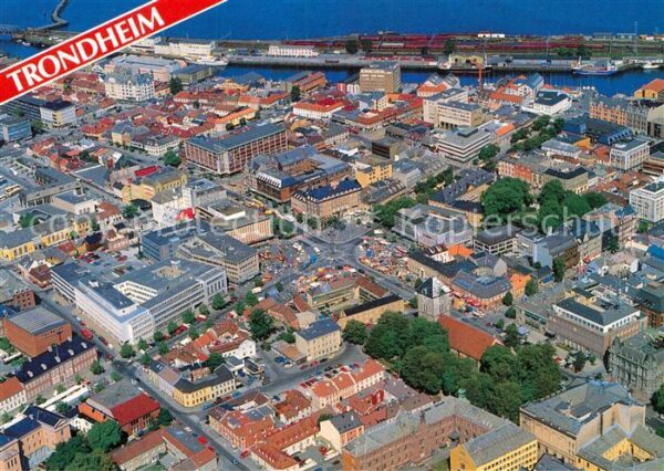 Trondheim Sentrum Fliegeraufnahme