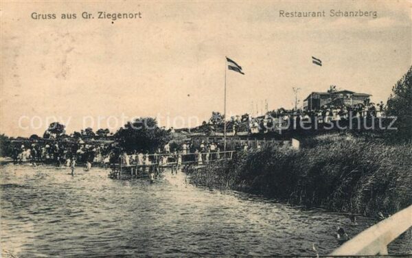 Stettin Szczecin Pommern Gr. Ziegenort Partie am See