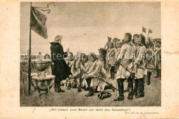 Militaria Feldgottesdienst Künstler G. Cederström