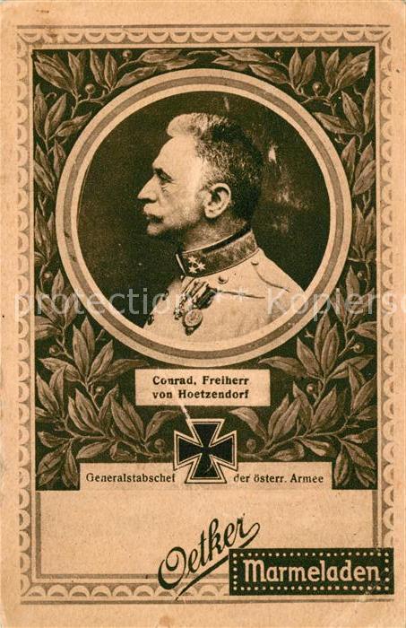 Militaria Oesterreich-Ungarn WK1 KUK Conrad Freiherr von Hoetzendorf