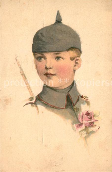 Militaria Deutschland WK1 Pickehaube Kindersoldat