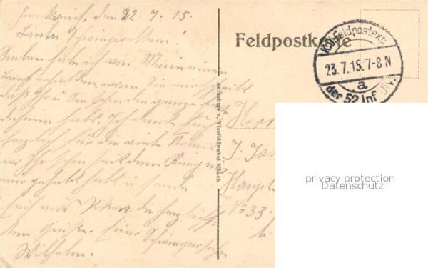 Militaria Deutschland WK1 Generalleutnant von Stein Feldpostexped – Bild 2