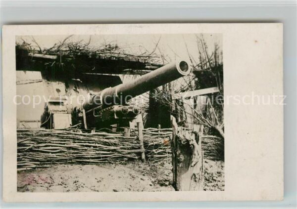 Militaria Deutschland WK1 Geschütz Batterie Kanone