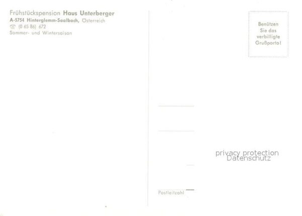 Hinterglemm Saalbach Pension Haus Unterberger – Bild 2