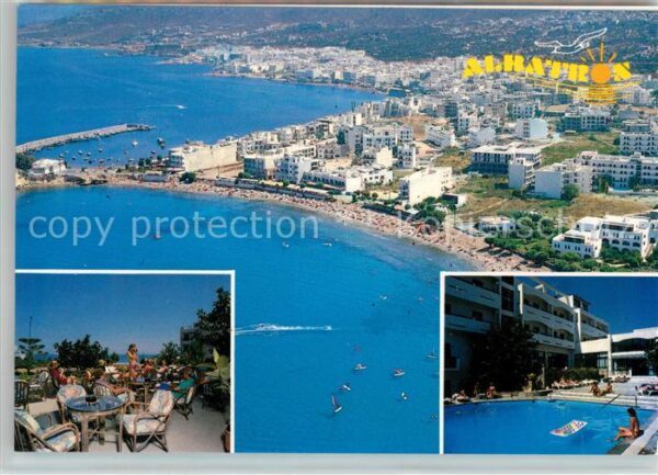 Crete Kreta Fliegeraufnahme Hotel Albatros