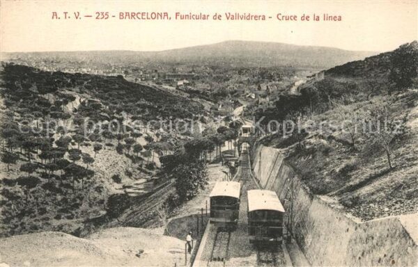 Barcelona Cataluna Funicular de Vallvidrera Bergbahn