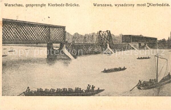 Warschau Masowien Gesprengte Kierbedz Br?cke