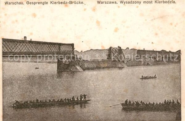 Warschau Masowien Gesprengte Kierbedz Br?cke