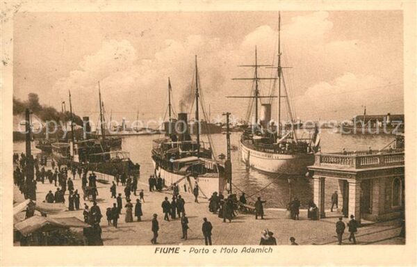 Fiume Rijeka Porto e Molo Adamich