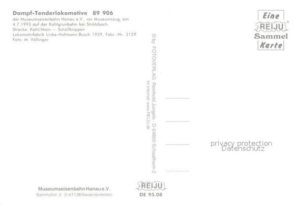 Lokomotive Dampf-Tenderlokomotive 89906 Kohlgrunba – Bild 2