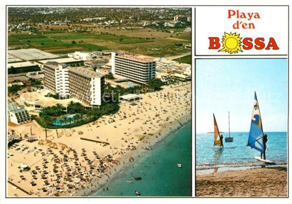 Ibiza Islas Baleares Playa d`en Bossa Fliegeraufnahme