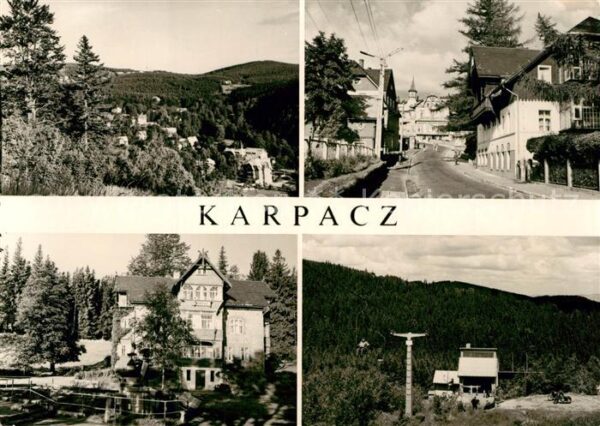 Karpacz Panorama Ferienhaus Strassenpartie Berg