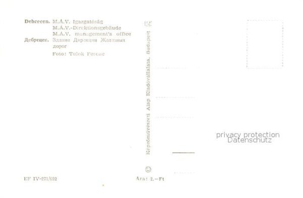 Debrecen Debrezin MAV Igazgatosag Direktionsgebäude – Bild 2
